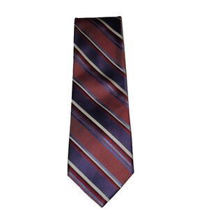 Michael Kors 100% SILK Pink & Purple DIagonal Stripe Mens Tie 2.5 in x 54 in
